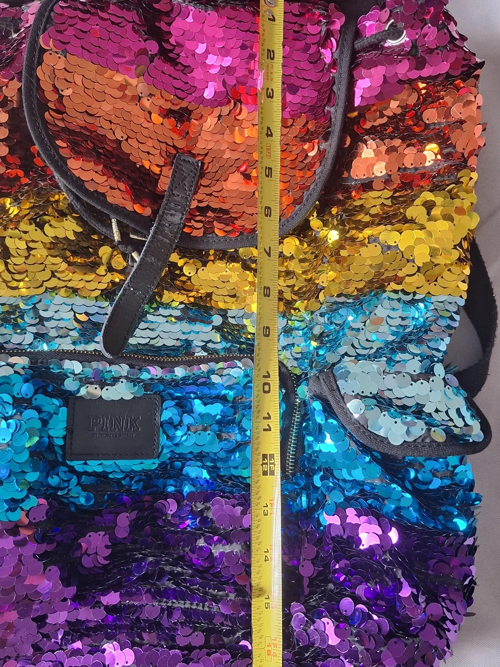 PINK Victoria's Secret Multi-Color Sequin Backpack - Rainbow Sequin Women’s Bag